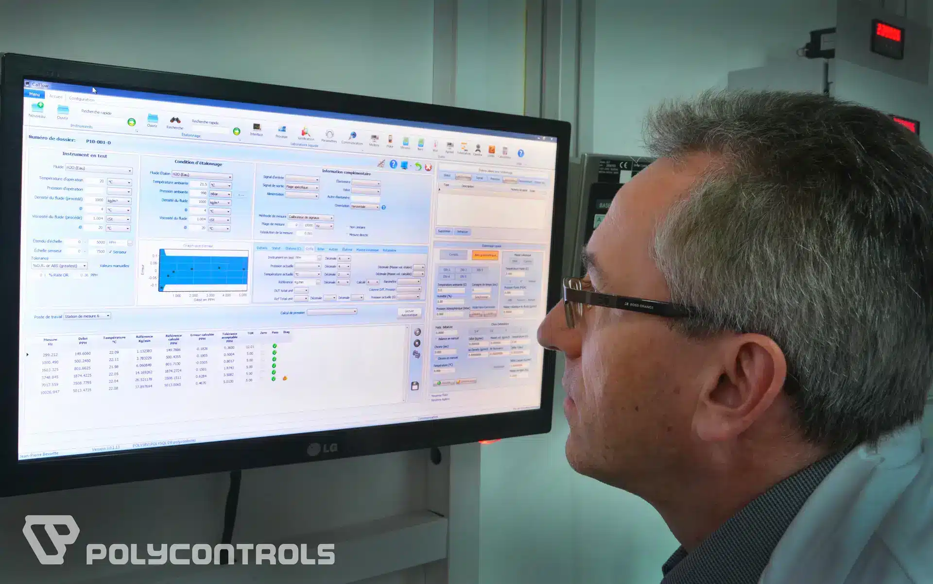 Polycontrols Flow calibration software