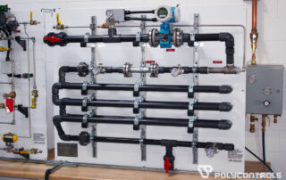 Polycontrols CO2 gas dissolution skid - PVC pipes
