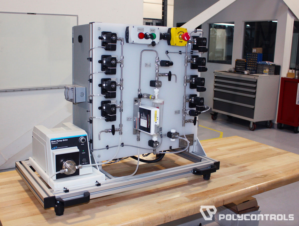 Polycontrols Test benches for gas and fluids