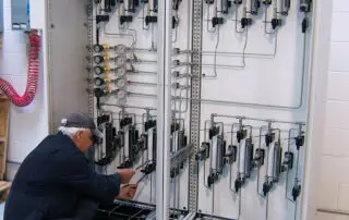 Gas control panel for heat treatment industrial oven. | Polycontrols